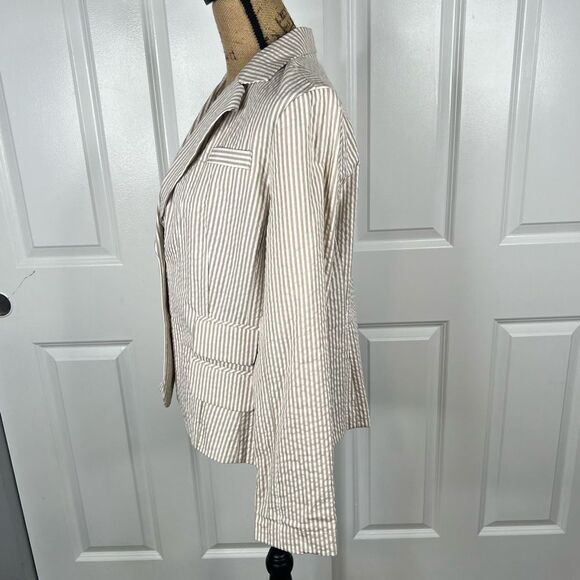 Sandro Cream Striped Blazer - Picture 4 of 8